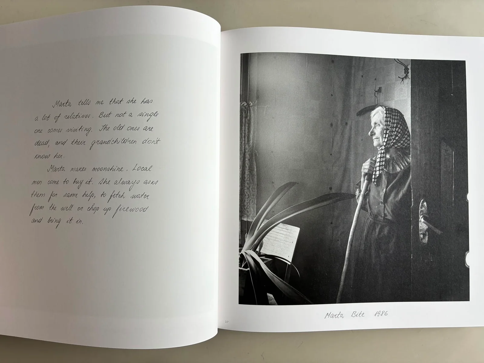 Photographed spread featuring Marta Bite