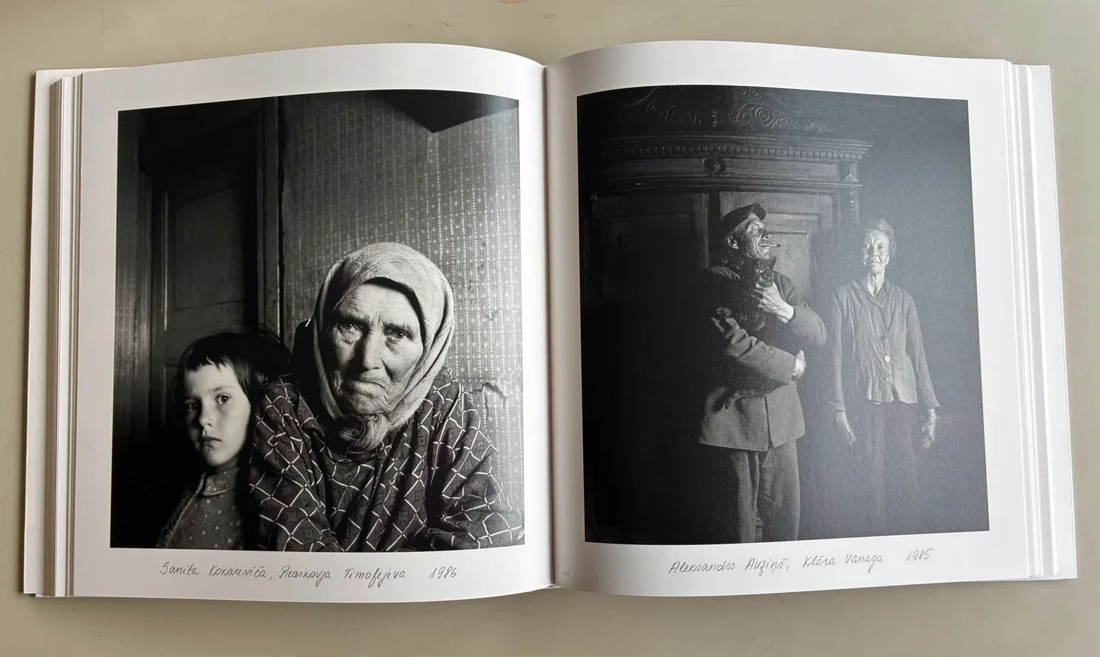 Photographed spread featuring Sanita Kokareviča and Praskovja Timofejeva